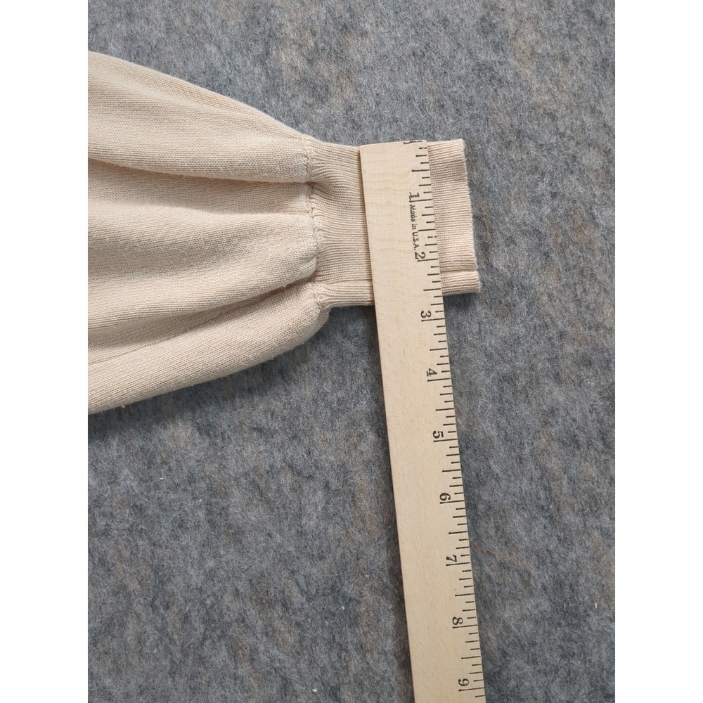 ZESICA Women's Cropped Sweater Medium Beige‎ Long Sleeve Beige - Picture 7 of 10